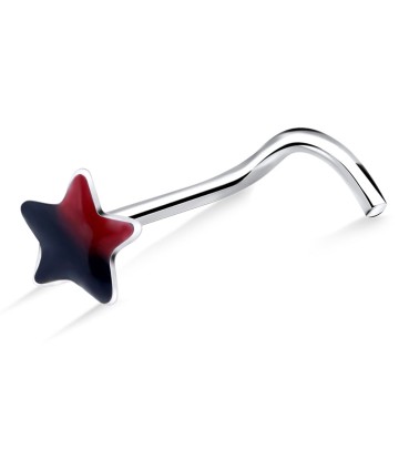 Dual Tone Star Curved Nose Stud NSKB-806